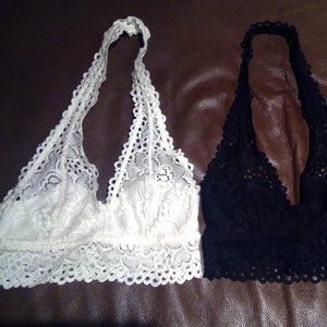 Aerie lace halter bralettes